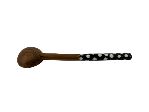 Rückseite Oivenholzlöffel mit Knochenbatikgriff Variation 1